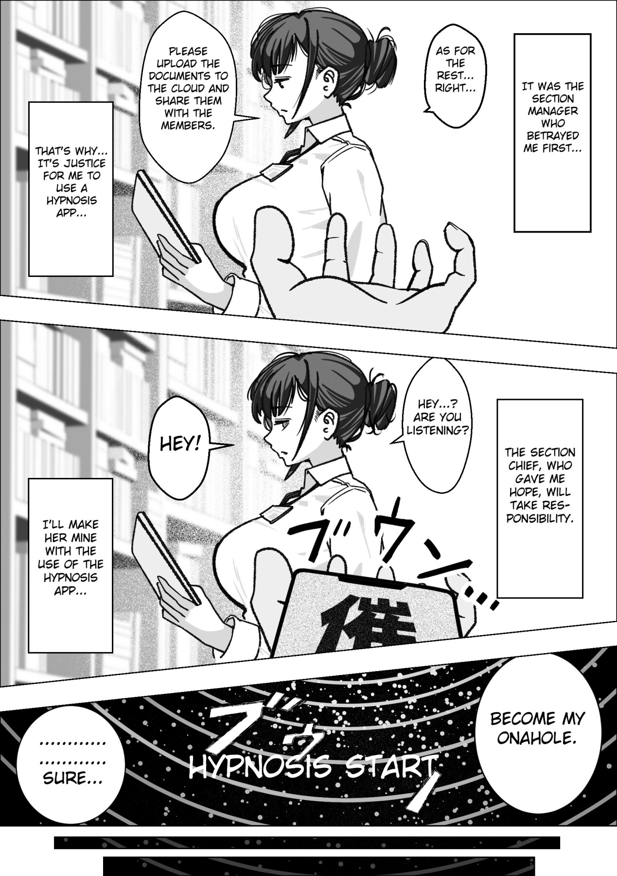 Hentai Manga Comic-A Story About Turning my Big-Titted Boss into a Female Onahole-Read-4